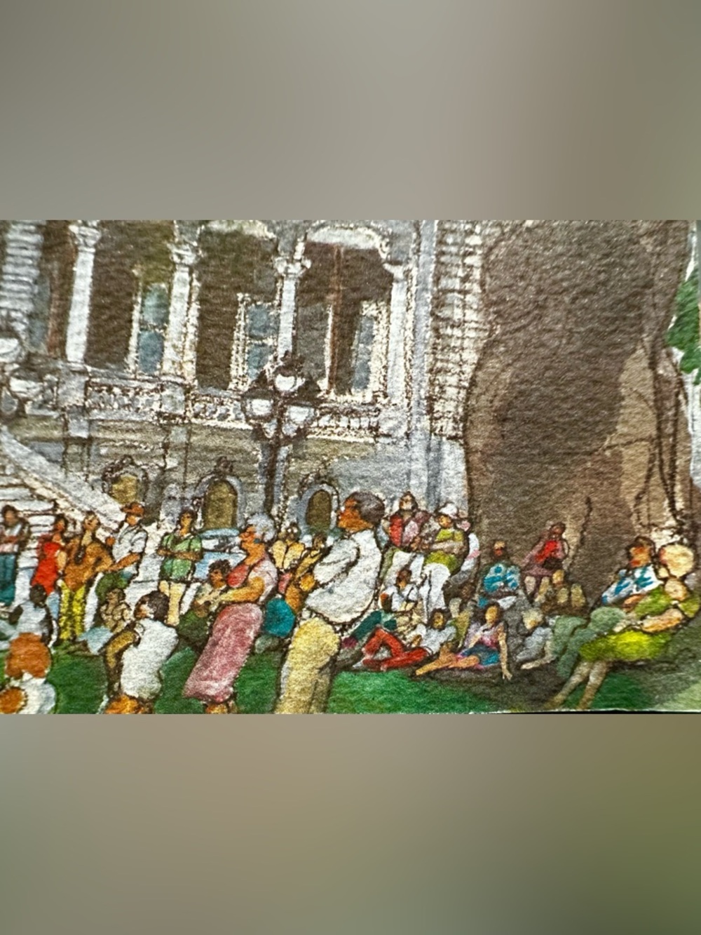 Iolani Palace Historic Pavilion Art Lithograph by Franklin McMahon 1978 20”X16” - Picture 6 of 13